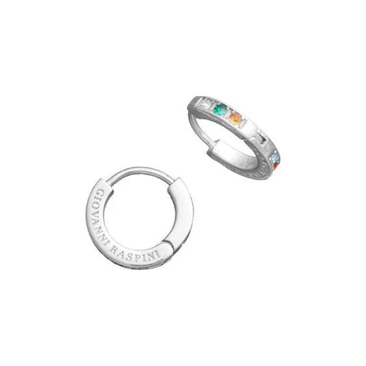 Orecchini huggie crystal color piccoli Giovanni Raspini