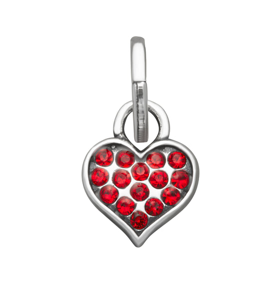 MINI CHARM CUORE CRYSTAL ROSSO