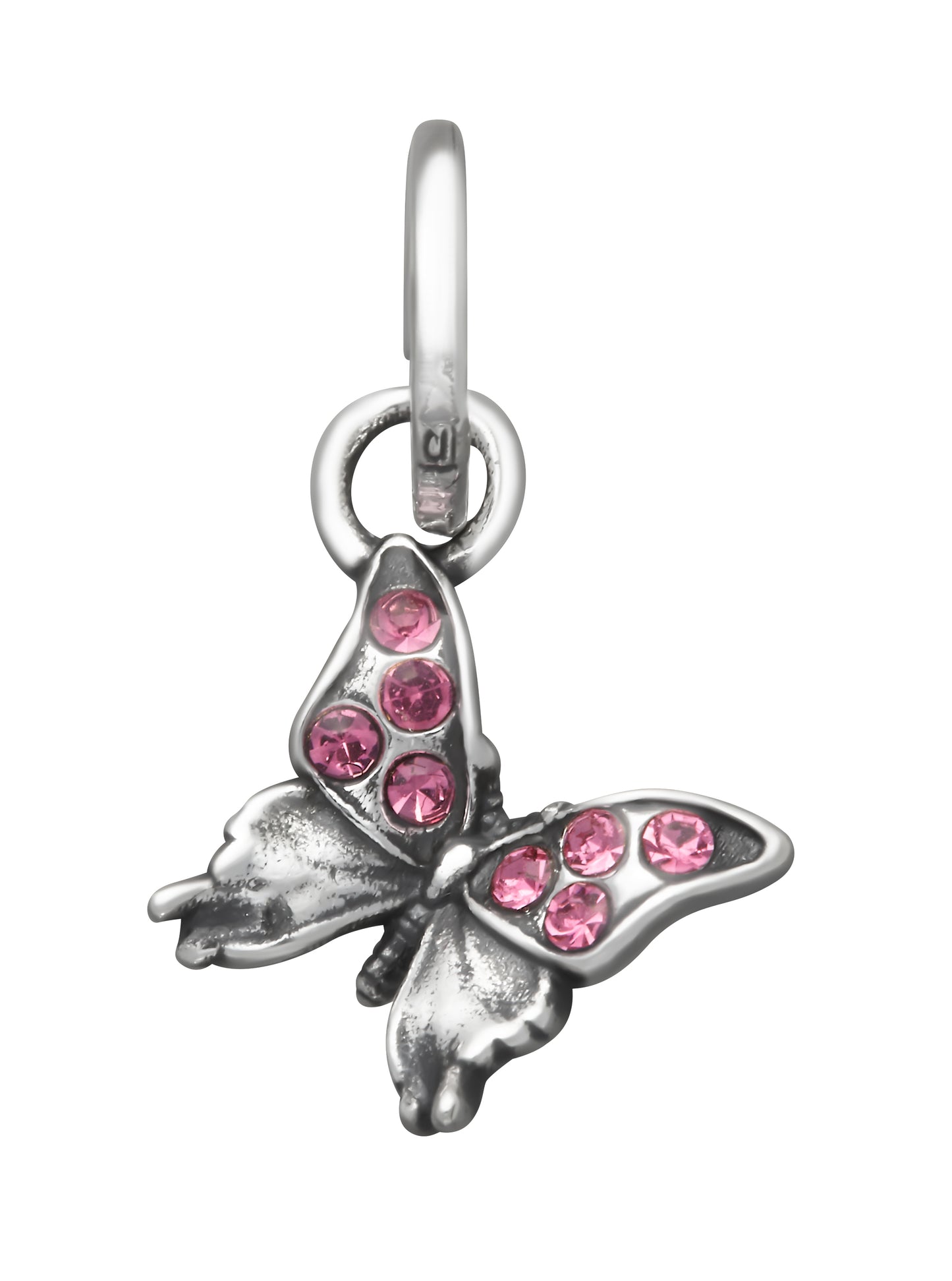MINI CHARM FARFALLA CRYSTAL ROSA