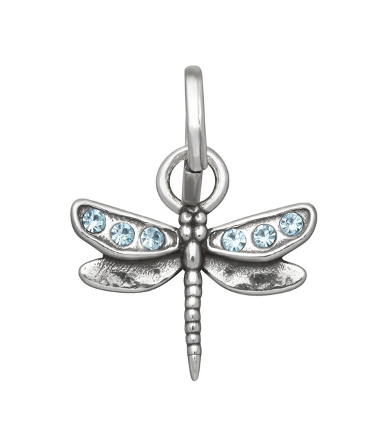 MINI CHARM LIBELLULA CRYSTAL CELESTE