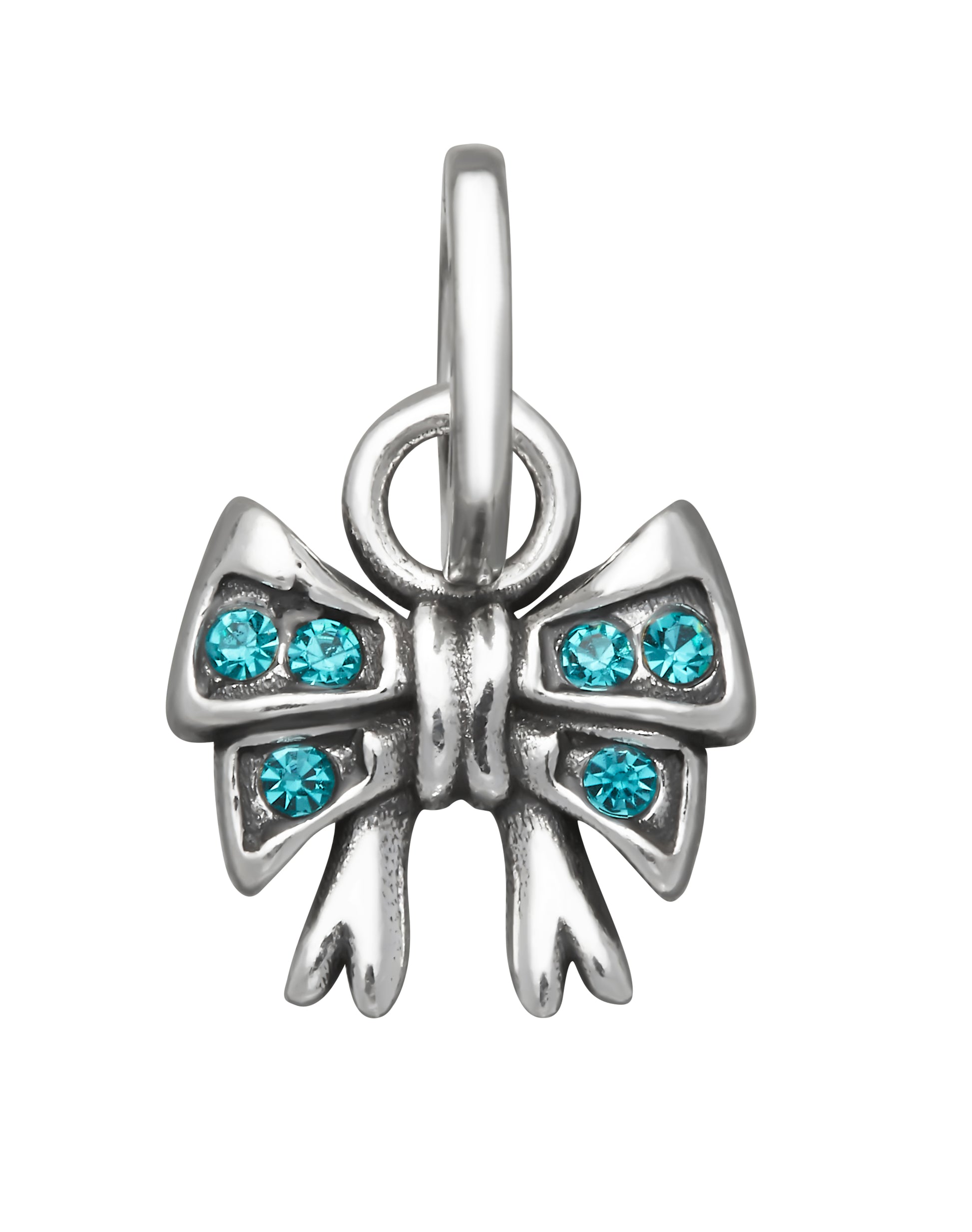 MINI CHARM FIOCCO CRYSTAL AZZURRO