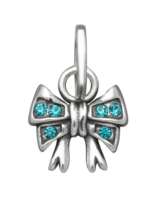 MINI CHARM FIOCCO CRYSTAL AZZURRO