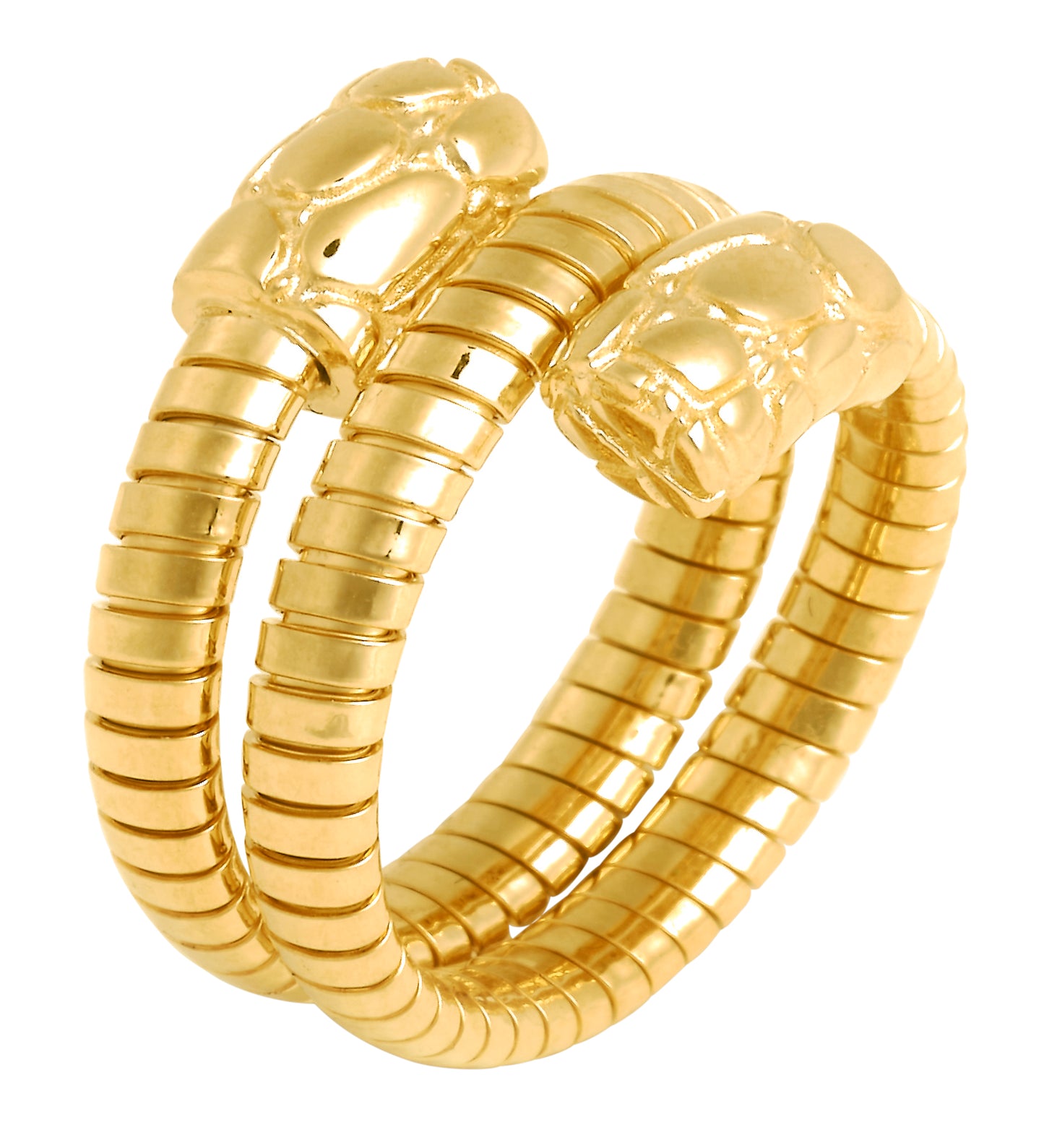ANELLO TUBOGAS CROCO DOPPIO DORATO mis. 16