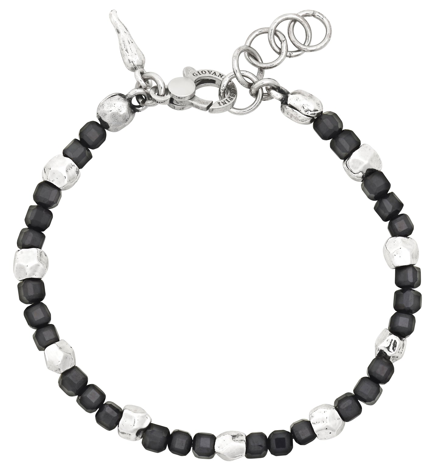 BRACCIALE SPINELLO NERO DADI cm 20