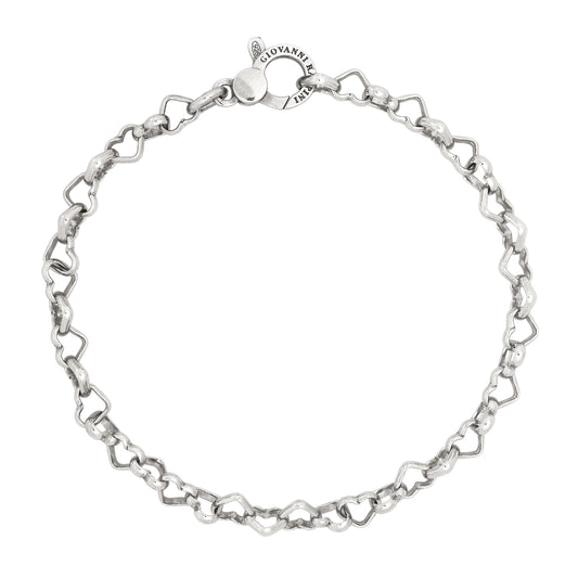 BRACCIALE CATENA CUORI cm 19 - Giovanni Raspini - 12619