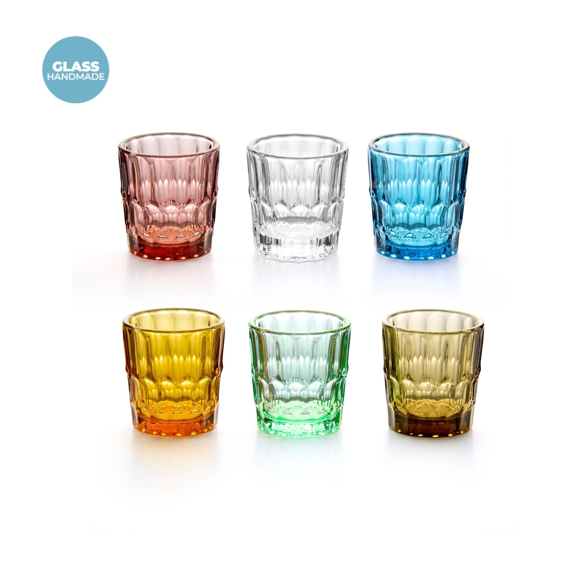 Set 6 Bicchierini Vanity Glass Guzzini — Colore 52 Fratelli Guzzini