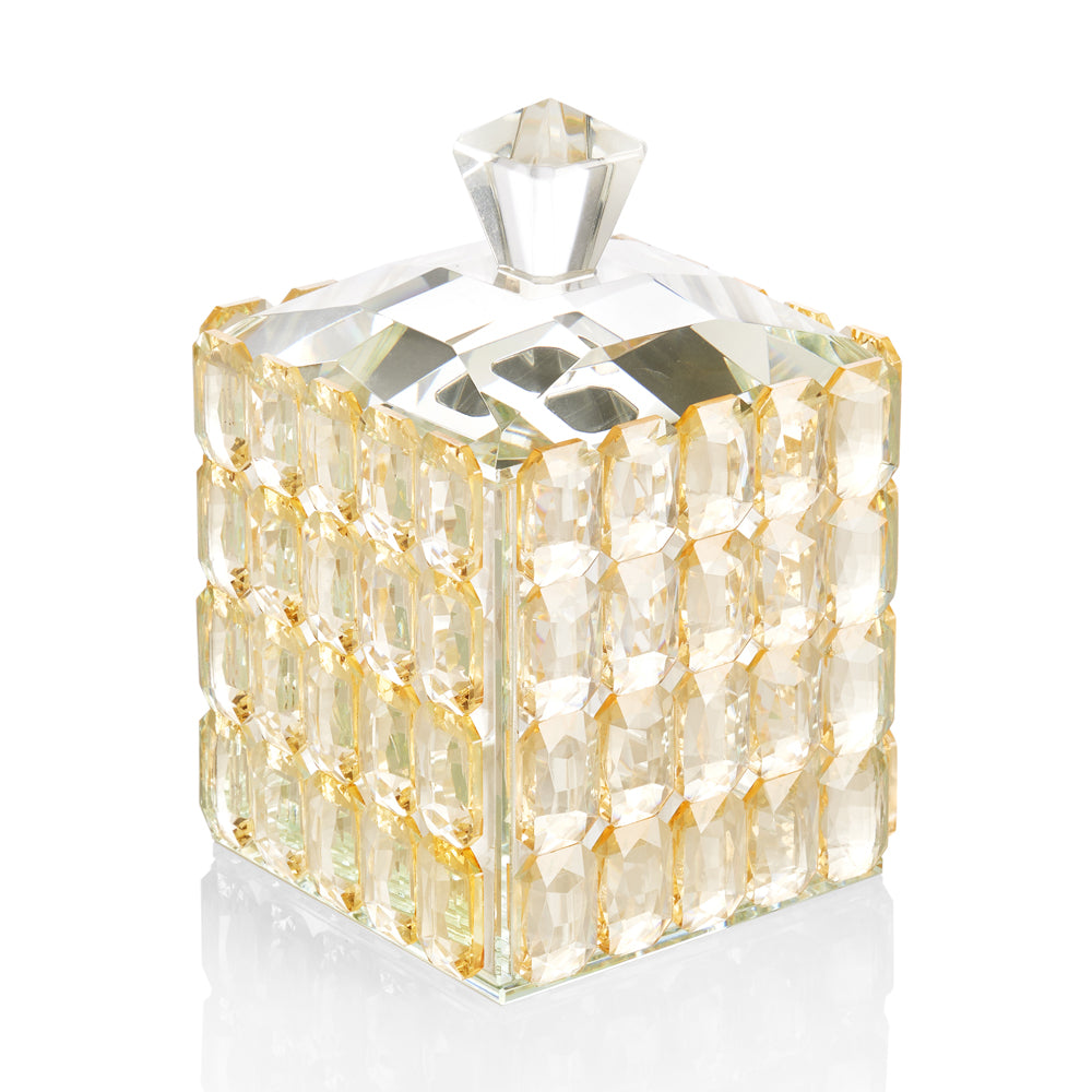 Scrigno portagioie con cristalli champagne