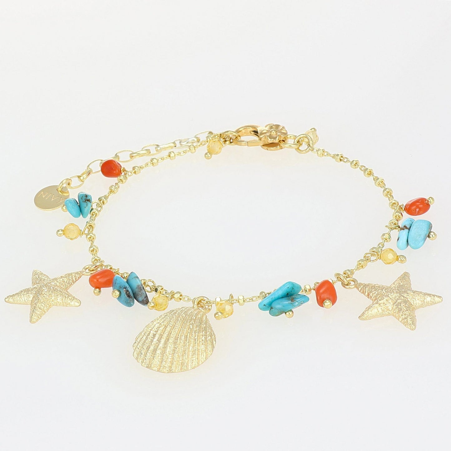 Bracciale Malia NIVY in argento 925 con charms marini