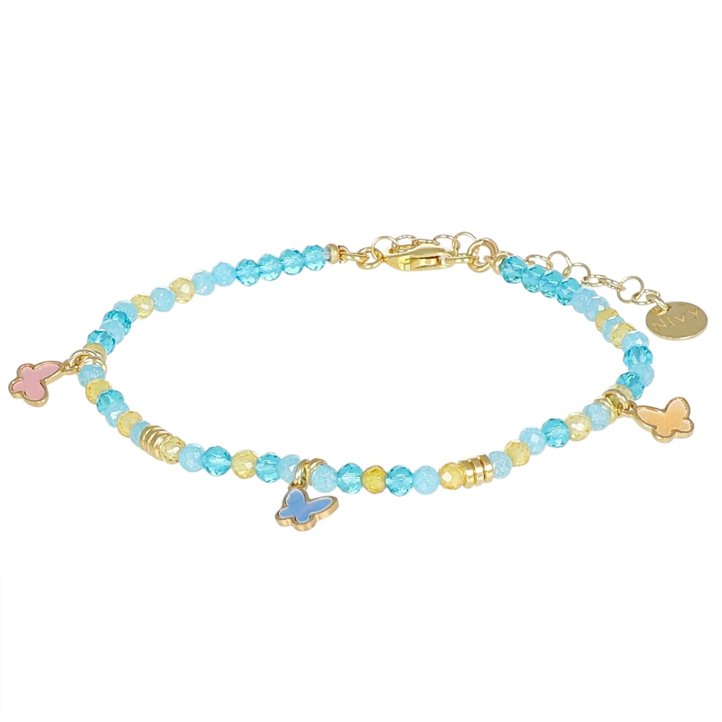 Bracciale Summer NIVY con tre farfalle in madreperla