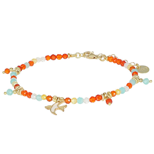 Bracciale Summer NIVY con rondine in madreperla e amazzonite