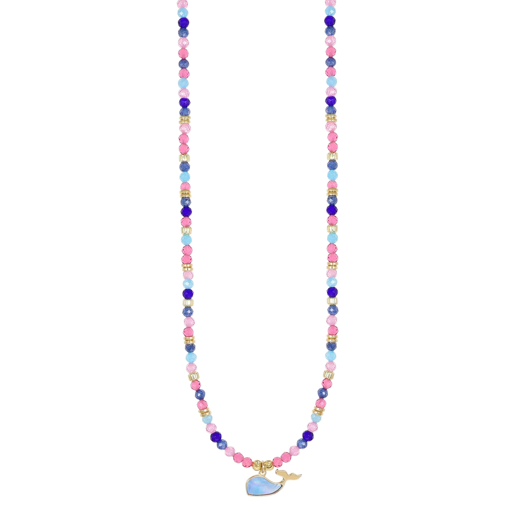 Collana Summer NIVY con balena e zirconi colorati