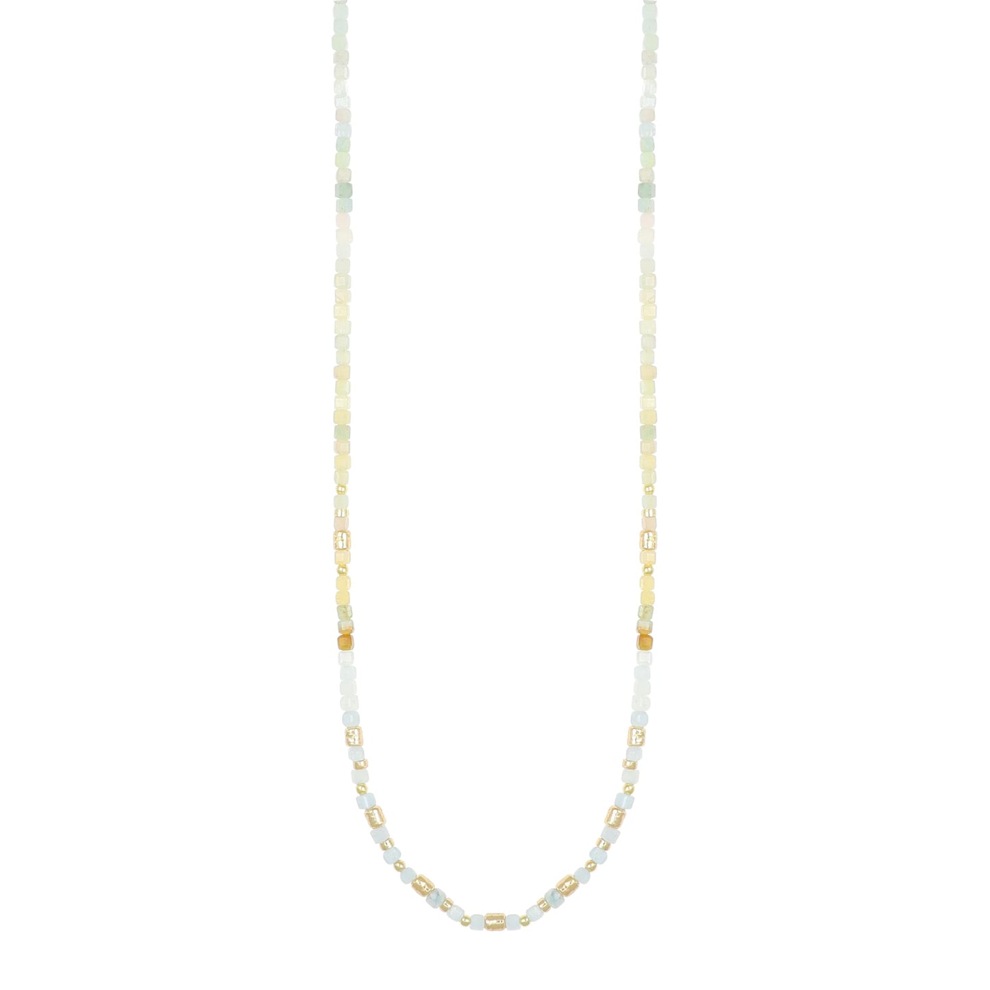 Collana girocollo Sahra NIVY con cubi di acquamarina
