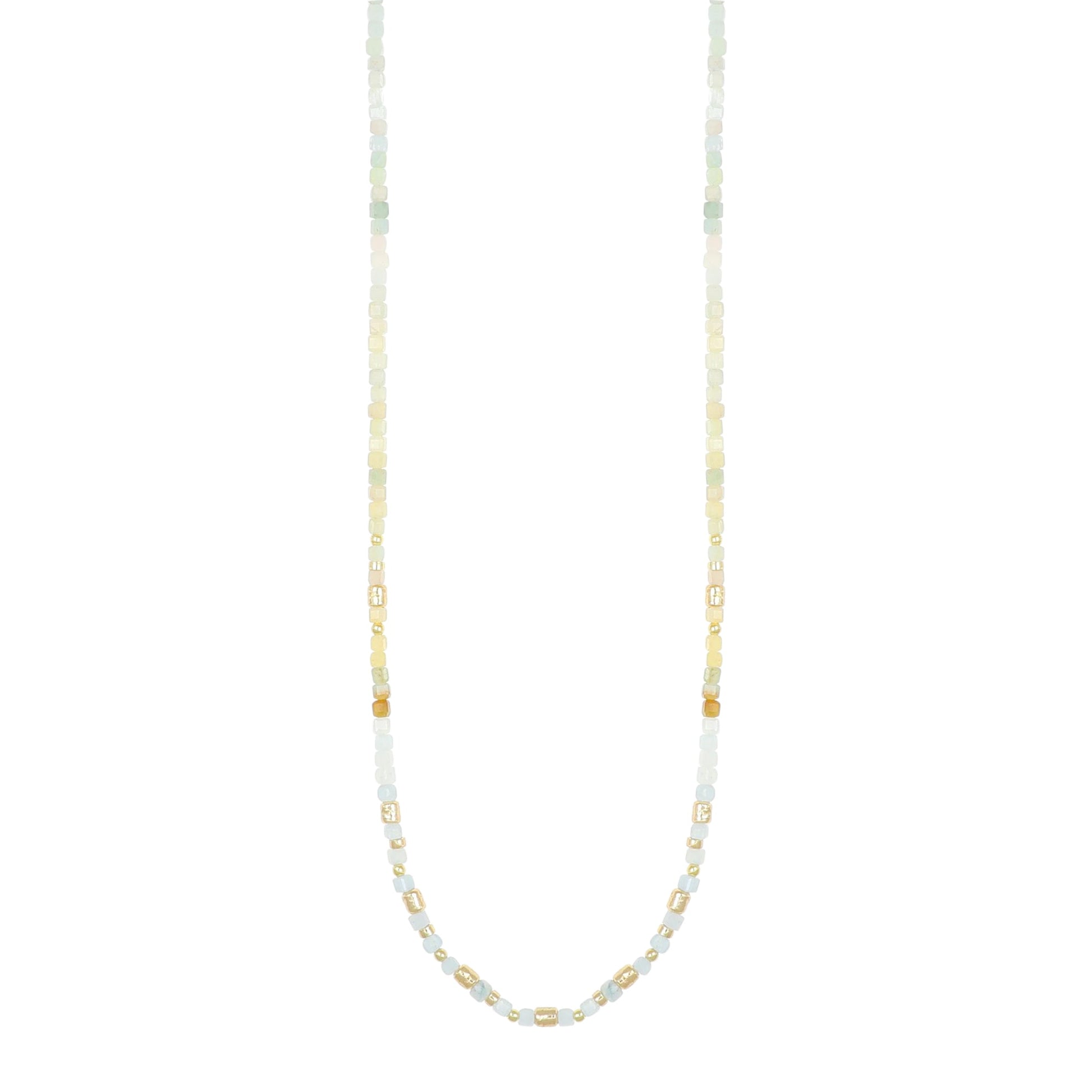 Collana girocollo Sahra NIVY con cubi di acquamarina