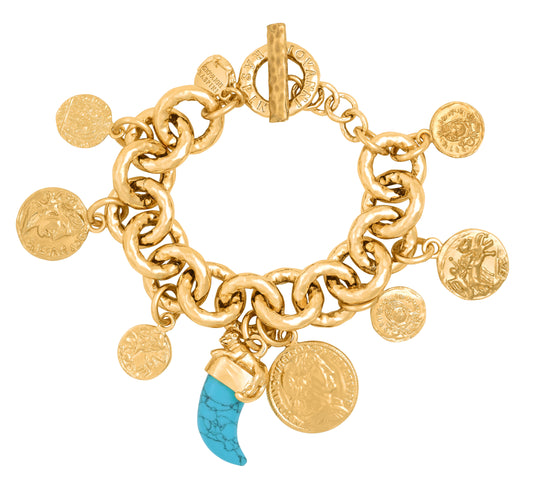 BRACCIALE PUEBLO MONETE cm 21 - Giovanni Raspini - N0006