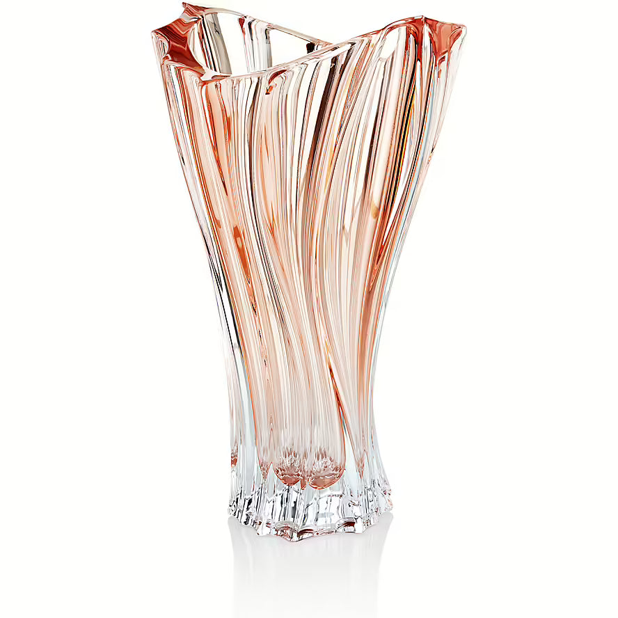 Vaso in cristallo "Marea rosa" - OTTAVIANI