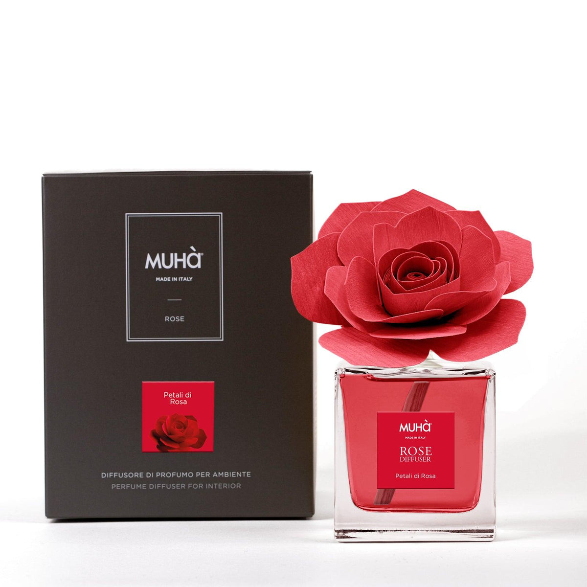 Diffusore Rosa Muhà Petali di Rosa, dettaglio della rosa in legno