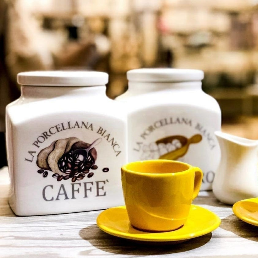 Barattoli La Porcellana Bianca - Sale , Zucchero e Caffè