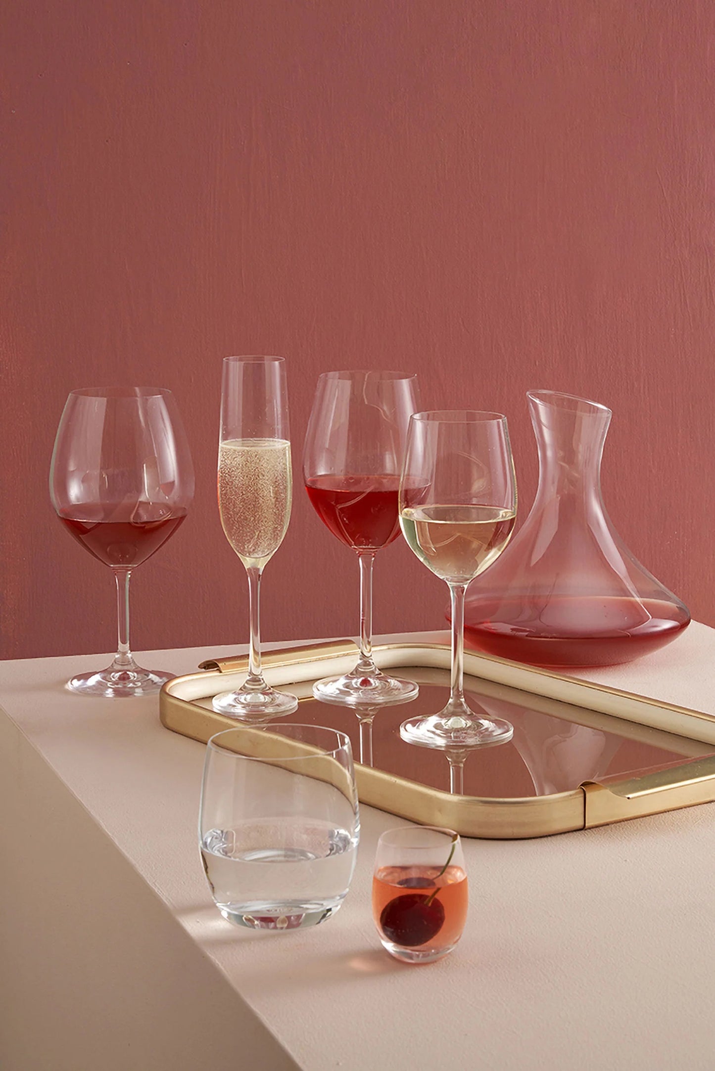 Decanter Obliquo Novello in vetro 2 pz
